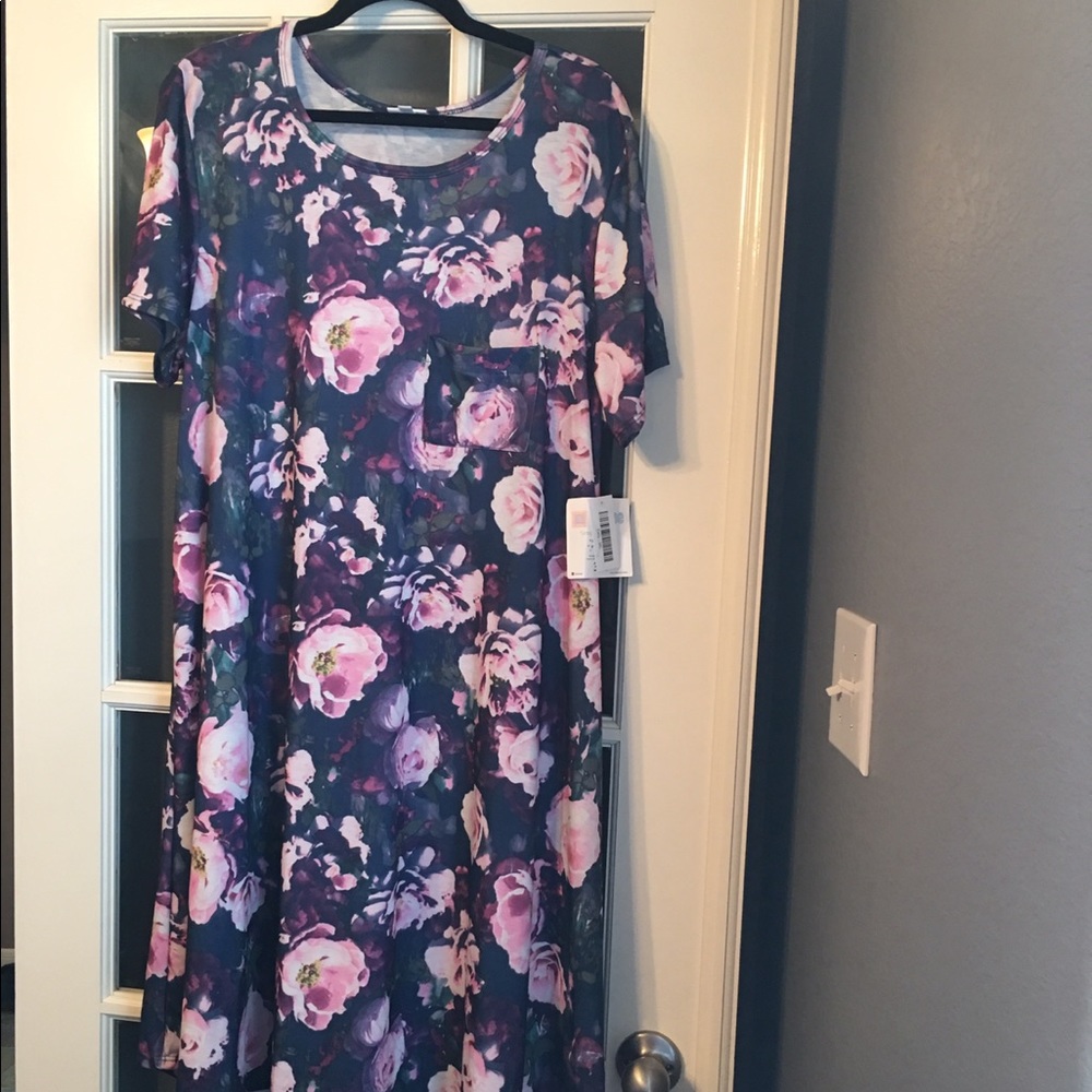 LuLaRoe 3XL Purple Floral Carly - NEW